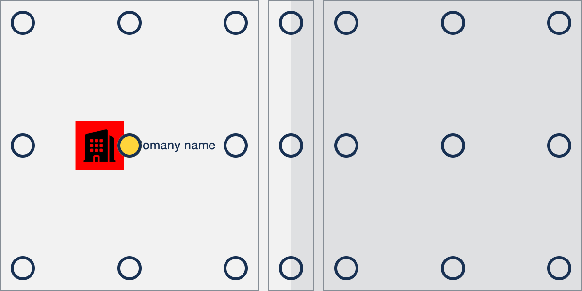 Company brand elements on card